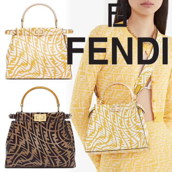 21SS【フェンディ】FFヴァーティゴ ピーカブー ショルダーバッグ偽物 8BN244AGKRF1E8K